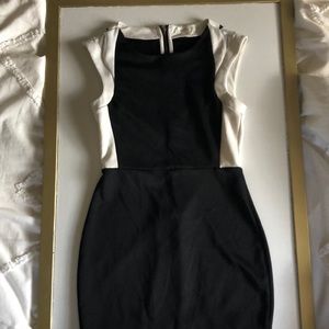 Black and white cocktail dress.